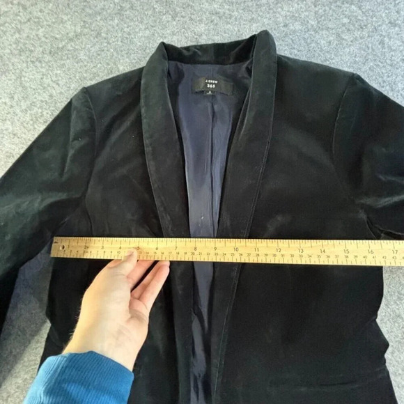 J Crew Womens Going Out Blazer Jacket 2 365 Velour Stretch Open Front Lined 532 - Picture 5 of 14